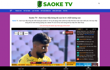 Link truy cập website Saoke TV mới nhất để xem trực tiếp bóng đá